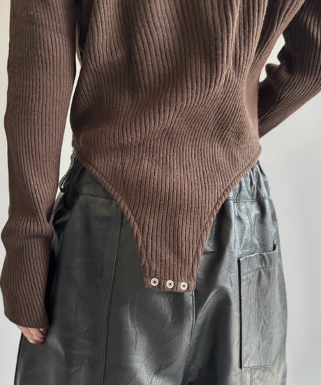 【RE;CIRCLE】 RE Rib Knit Leotard Top /261001-023