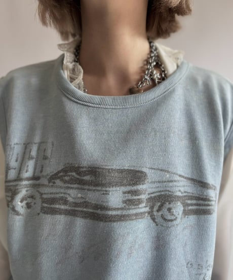 【USED】 80's Classic Car Print N/S Sweat / 261024-012