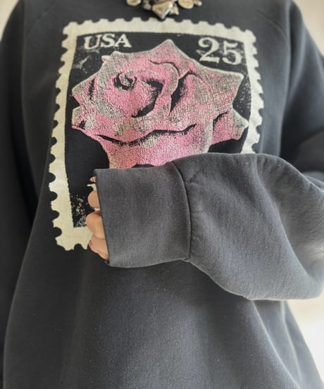 【USED】 80's Fruit Of The Room Stamp Print Sweat / 261024-022