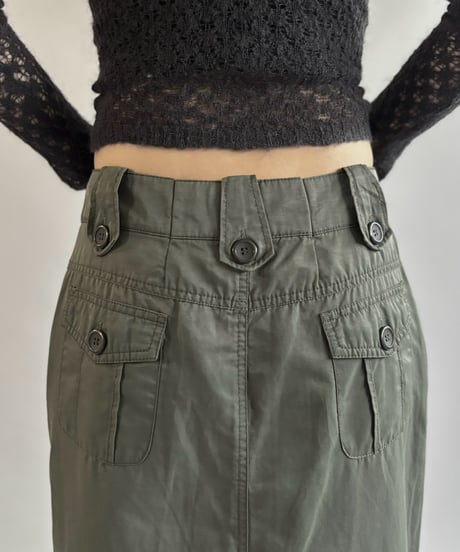【USED】 Nylon Cargo Pocket Skirt / 261003-026