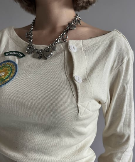 【RE;CIRCLE】 RE Under Wear Boat Neck Shirt  / 261015-022