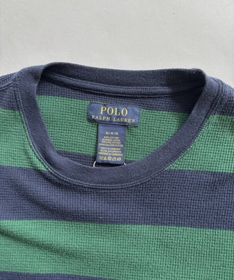 【USED】 Polo Ralph Lauren Striped Thermal L/S Tee / 261017-016