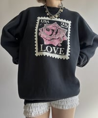 【USED】 80's Fruit Of The Room Stamp Print Sweat / 261024-022