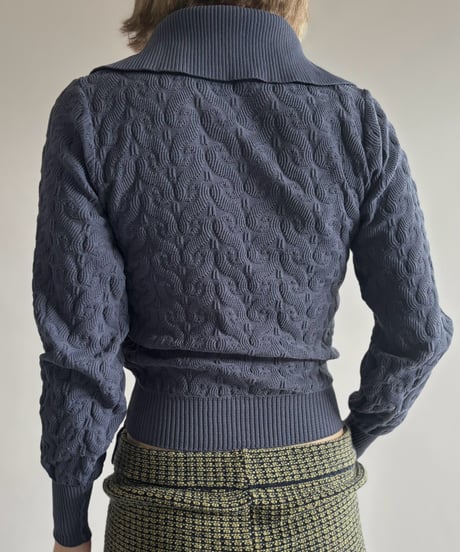【USED】 70's Fake Layered Knit Cardigan / 261010-027
