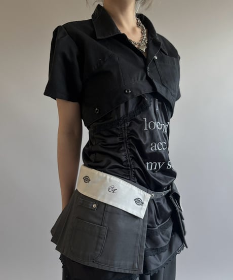 【Chinatsu Aoyama】 RE Makers Shirt Black / 260813-041