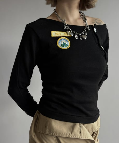 【RE;CIRCLE】 RE Under Wear Boat Neck Shirt  / 261015-020