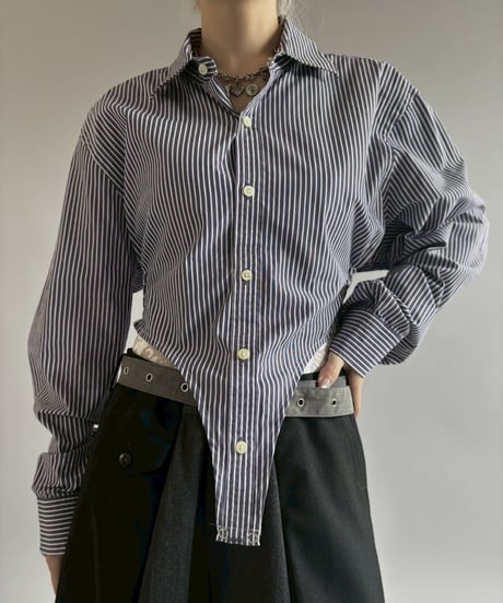 【RE;CIRCLE】RE Leotard Stripe Shirt / 260713-003