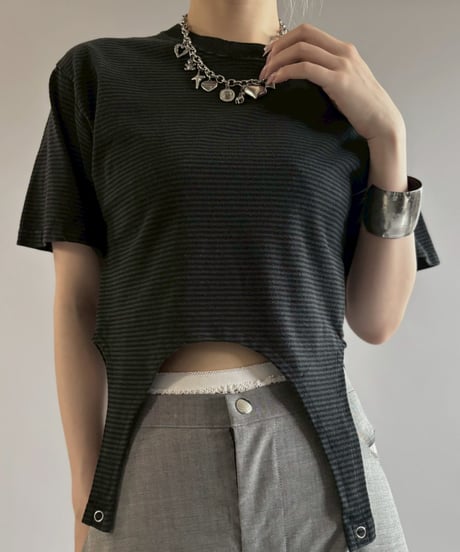 【RE;CIRCLE】RE Multi Border Leotard Top / 260713-002