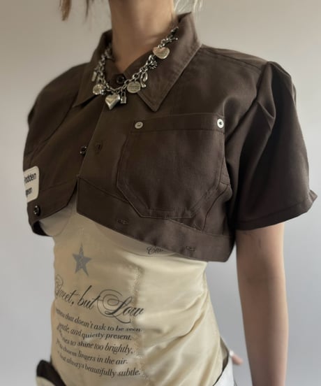 【Chinatsu Aoyama】 RE Makers Shirt Brown / 260813-027