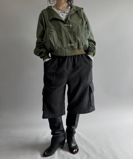 【RE;CIRCLE】RE U.S Military Rebuild Hooded Fireman Jacket Khaki / 260226-017