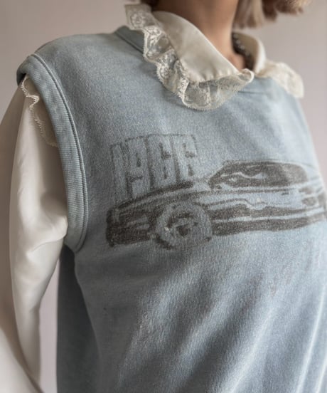 【USED】 80's Classic Car Print N/S Sweat / 261024-012
