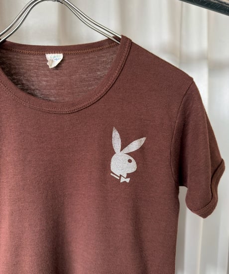 【USED】 Made in USA 70~80's Playboy Logo Print T-Shirt/ 260725-001