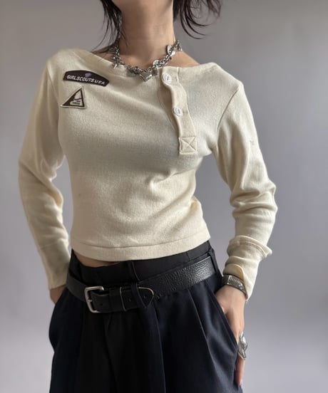 【RE;CIRCLE】 RE Under Wear Boat Neck Shirt  / 261019-005