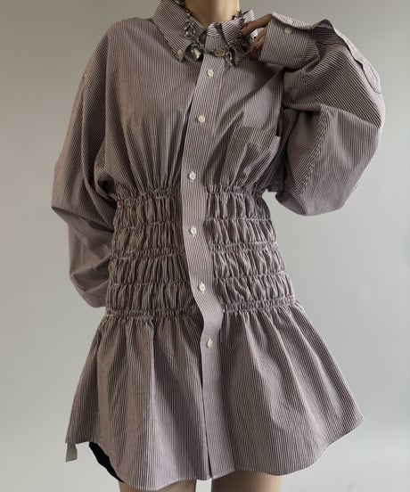 【RE;CIRCLE】 RE Shirring Shirt / 261008-003