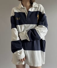 【USED】 90's Polo Ralph Lauren Striped Rugby Shirt / 261003-016