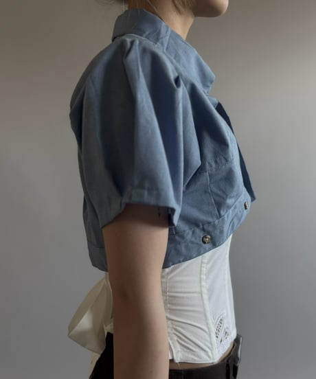 【Chinatsu Aoyama】 RE Makers Shirt Blue / 260813-034
