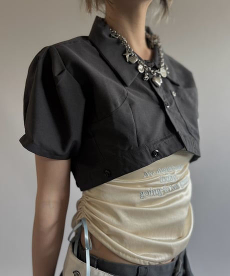 【Chinatsu Aoyama】 RE Makers Shirt Charcoal / 260813-029