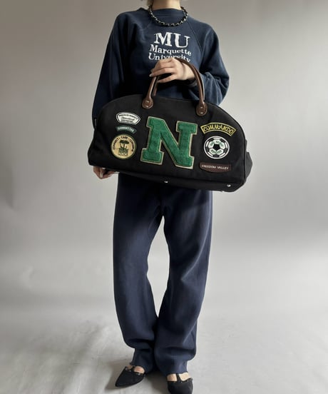 【RE;CIRCLE】 RE French Bedcover Boston Bag Wappen Black /261026-032