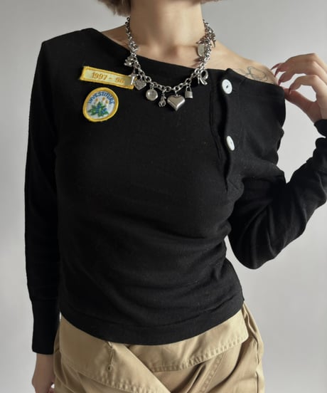 【RE;CIRCLE】 RE Under Wear Boat Neck Shirt  / 261015-020