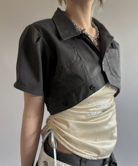 【Chinatsu Aoyama】 RE Makers Shirt Charcoal / 260813-028