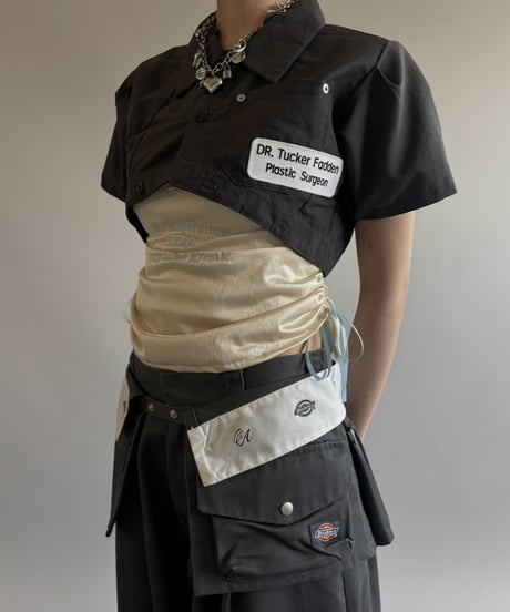【Chinatsu Aoyama】 RE Makers Shirt Charcoal / 260813-029