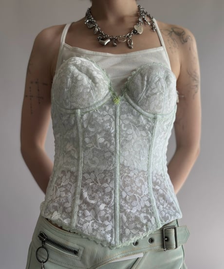 【USED】 Flower Lace Bustier / 261024-008
