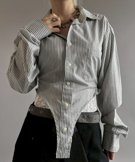 【RE;CIRCLE】RE Leotard Stripe Shirt / 260713-004