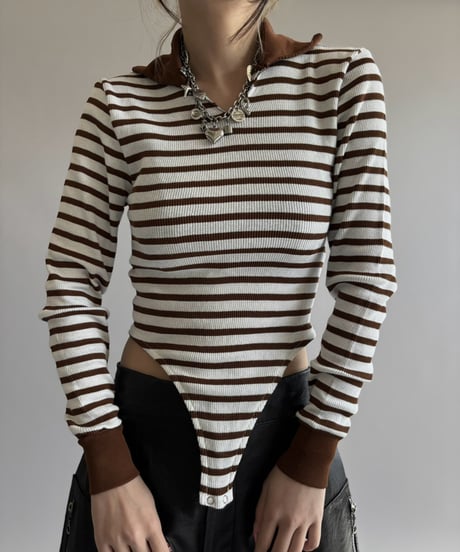 【RE;CIRCLE】 RE Rib Knit Leotard Top /261001-021