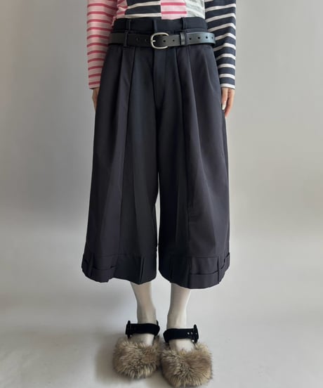 【Chinatsu Aoyama】 Suit Docking Wide Pants  /  2601022-005