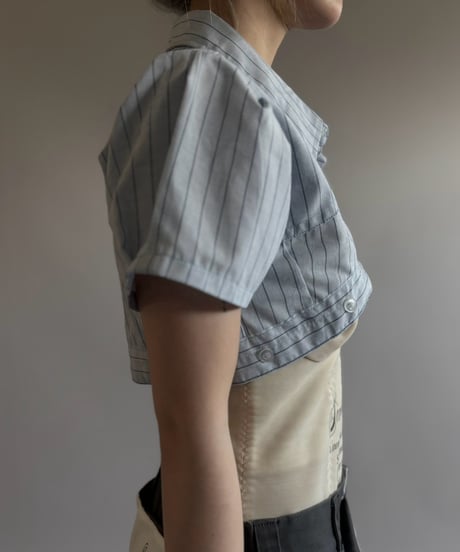 【Chinatsu Aoyama】 RE Makers Shirt Stripe / 260813-031