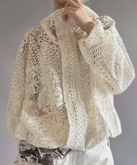 【RE;CIRCLE】RE Crochet  Hooded Blouson / 260709-015