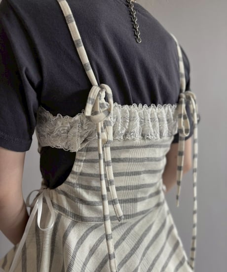 【Chinatsu Aoyama】 RE Border One-Piece / 260716-024