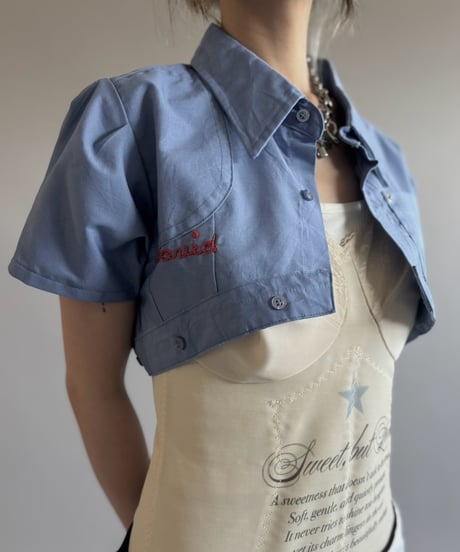 【Chinatsu Aoyama】 RE Makers Shirt Blue / 260813-033