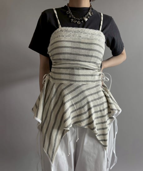 【Chinatsu Aoyama】 RE Border One-Piece / 260716-024