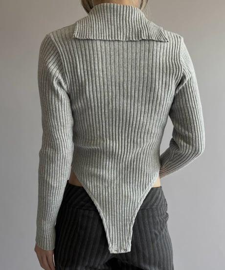 【RE;CIRCLE】 RE Rib Knit Leotard Top /261001-019