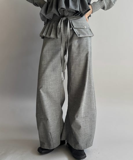 【Chinatsu Aoyama】 Suit Barrel Leg Pants  /  2601022-037