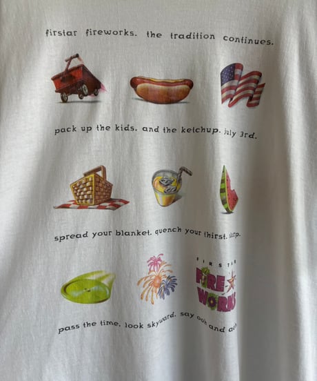 【USED】90's Firstar Firework T-Shirt / 260801-013