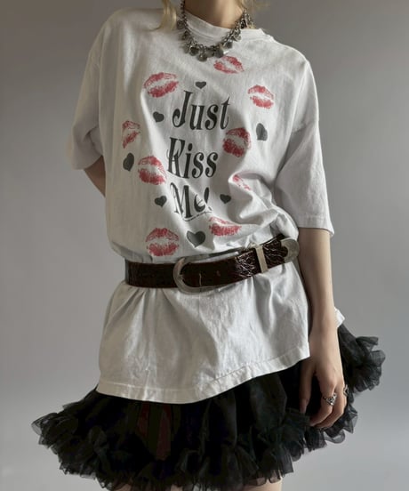 【USED】 Made in USA 90's Hanes Kiss Me T-Shirt/ 260711-004