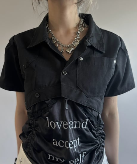 【Chinatsu Aoyama】 RE Makers Shirt Black / 260813-041