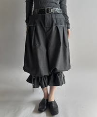 【Chinatsu Aoyama】 Suit Frill Wide Pants  /  2601022-041