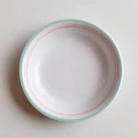 【USED】かわいいお皿 ピンク&グリーン
