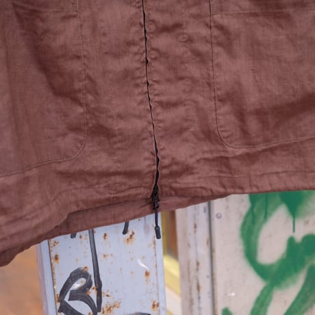 HARVESTY ハーベスティ"LINEN CANVAS ZIP VEST"
