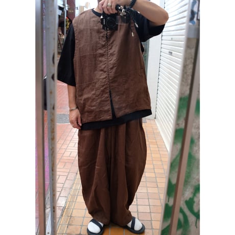 HARVESTY ハーベスティー"LINEN CANVAS EASY CIRCUS PANTS"