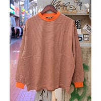 EVCON エビコン"MERCERIZATION BORDER WIDE L/S TEE"
