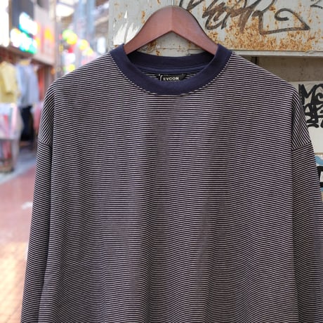 EVCON エビコン"MERCERIZATION BORDER WIDE L/S TEE"