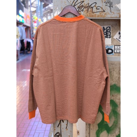 EVCON エビコン"MERCERIZATION BORDER WIDE L/S TEE"