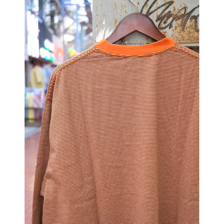 EVCON エビコン"MERCERIZATION BORDER WIDE L/S TEE"
