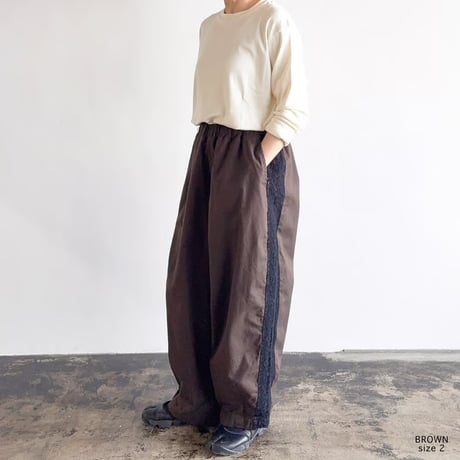 HARVESTY ハーベスティー"LACE SIDE EASY CIRCUS PANTS"
