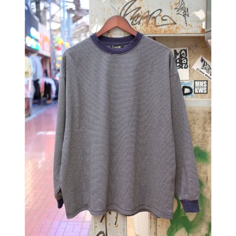 EVCON エビコン"MERCERIZATION BORDER WIDE L/S TEE"