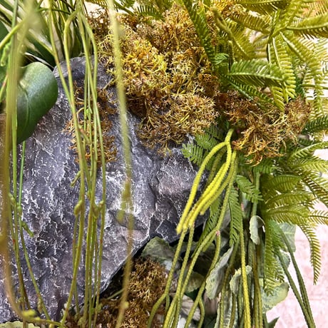 光触媒　人工観葉植物　ウォールグリーン　フェイクグリーン　壁掛けストーン45